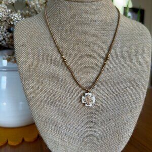 Cross Medal Necklace great for layering